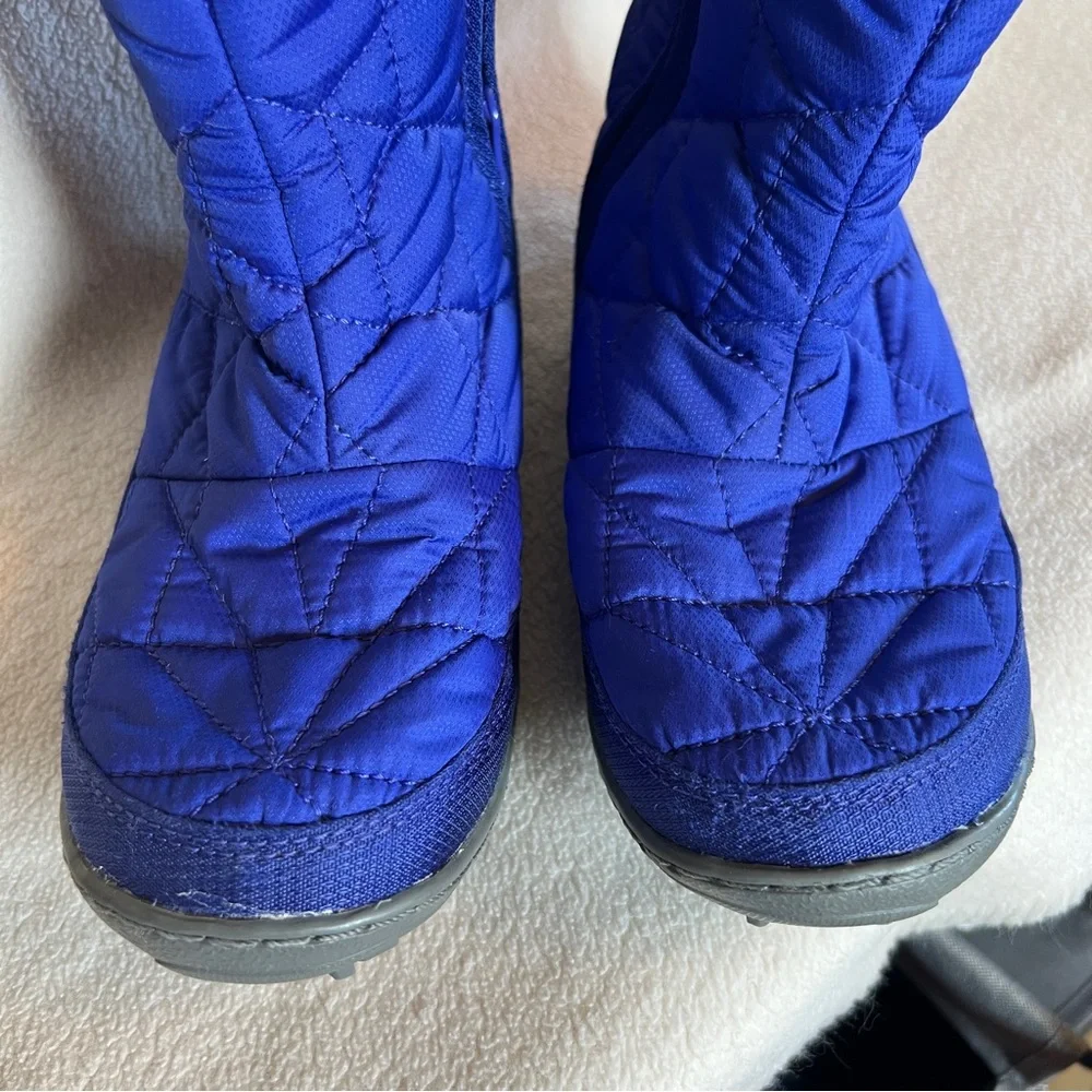 Columbia Blue Quilted Winter Boots kids Girls Size 3 Minx Slip Iii
